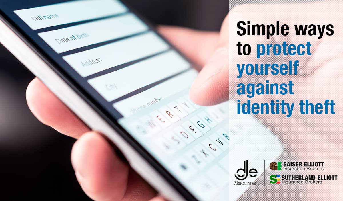 Person typing identity theft prevention complex password
