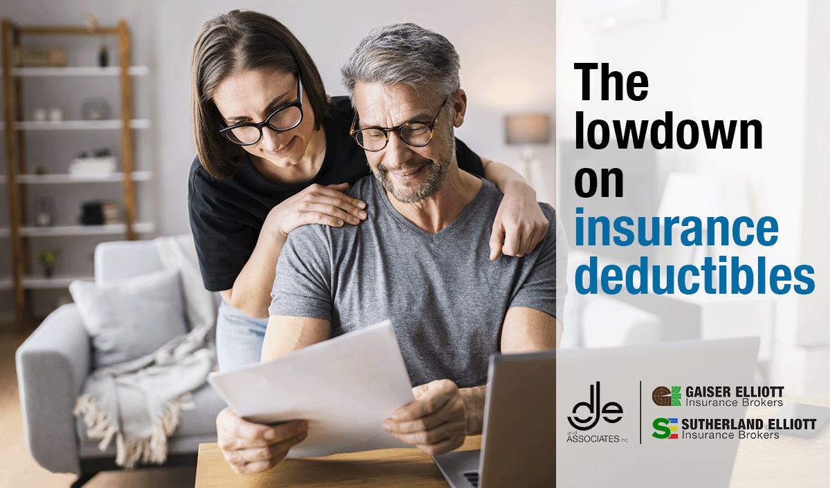 couple reading over insurance deductibles