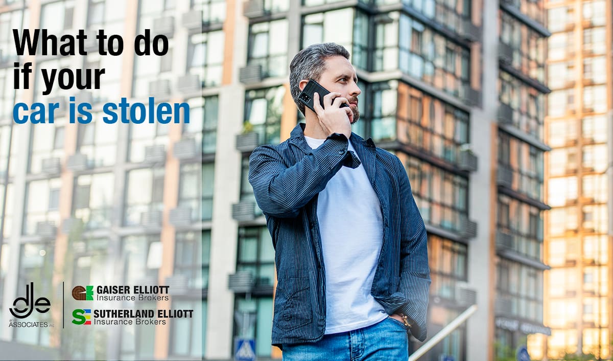 Man reporting a stolen car to his insurance company