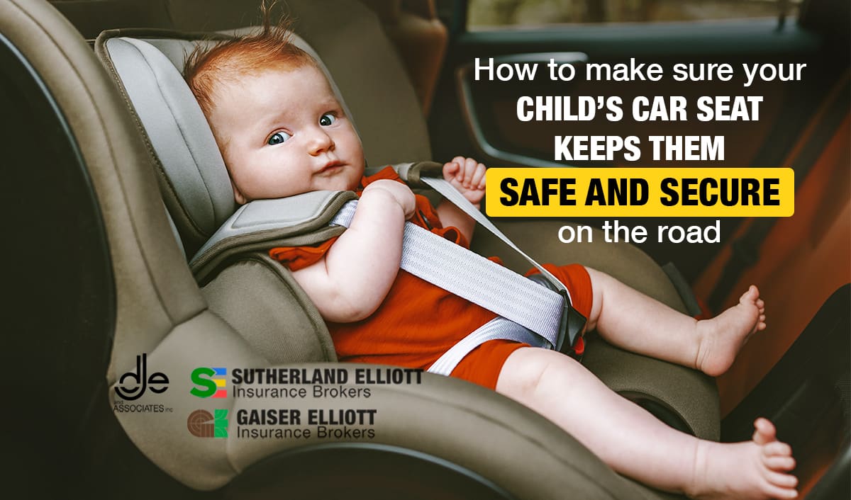 Car seat keeping child safe and secure