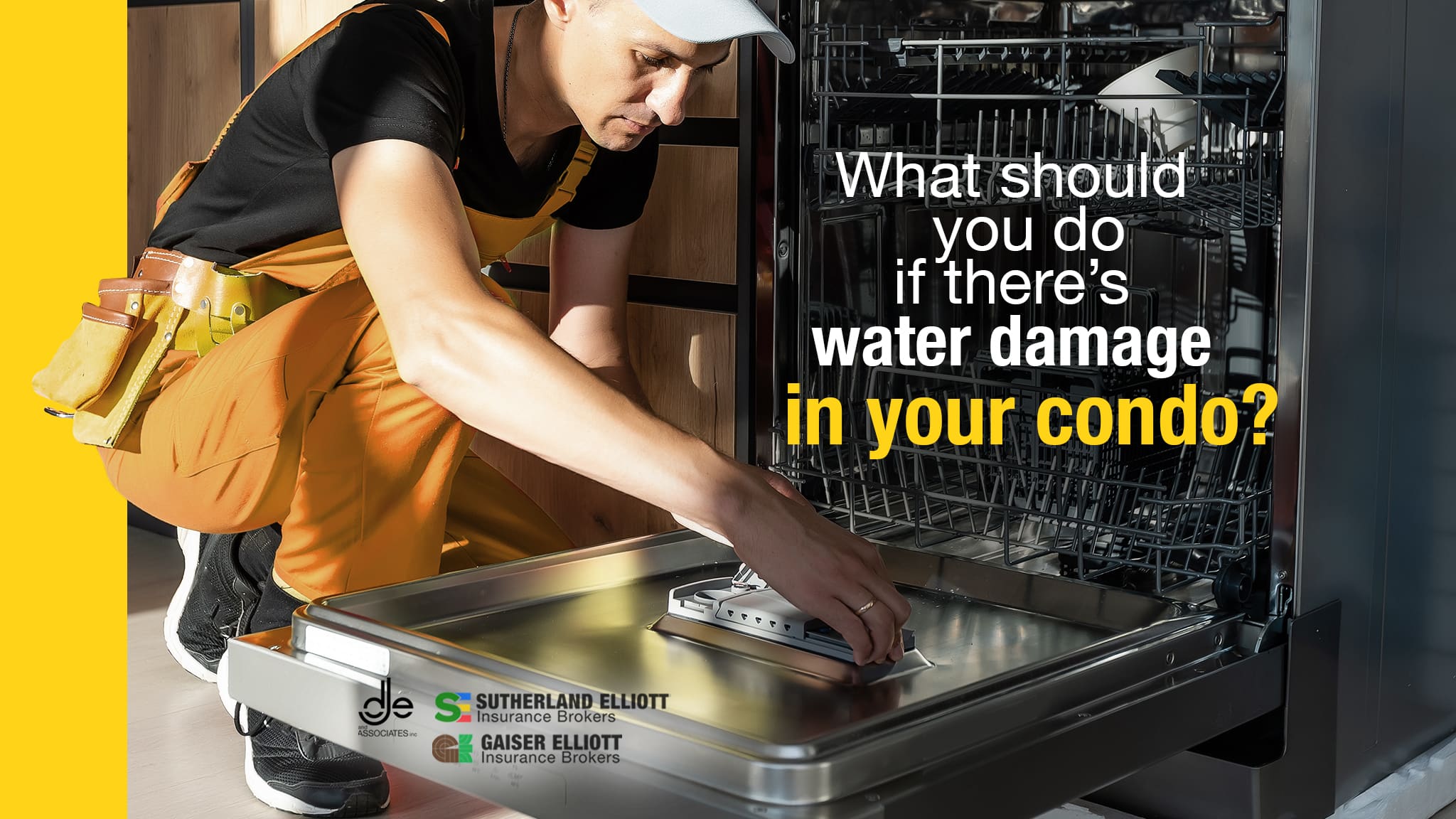 Plumber fixing water leak in condo